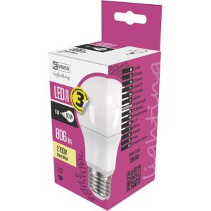 Obrázok pre výrobcu EMOS LED ŽÁROVKA CLASSIC A60 9W(60W) 806lm E27 WW