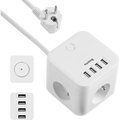 Obrázok pre výrobcu Nabíjecí stanice Huslog 12W 3xzásuvka , 4xUSB bílá