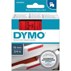 Obrázok pre výrobcu Dymo originál páska, Dymo, 45807, S0720870, čierny tlač/červený podklad, 7m, 19mm, D1