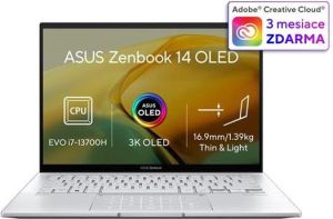 Obrázok pre výrobcu ASUS Zenbook 14 UX3402VA-OLED758X, i7-13700H, 14.0" 2880x1800, UMA, 16GB, SSD 1TB, W11Pro, NumPad, FPR TPM strieborny