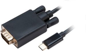 Obrázok pre výrobcu AKASA adaptér USB Type-C na VGA / AK-CBCA17-18BK / max. 1920x1080 / 1,8m / černá