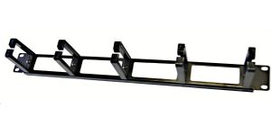 Obrázok pre výrobcu 19" vyvazovací panel LEXI-Net 1U, 5x plastový úchyt 40x60mm, průchozí, černý