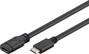 Obrázok pre výrobcu PremiumCord Převodník Prodlužovací kabel USB-C M/F, černý, 1m