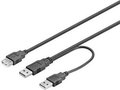 Obrázok pre výrobcu PremiumCord USB 2.0 napájecí Y kabel A/M+A/M-A/F