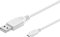 Obrázok pre výrobcu PremiumCord Kabel micro USB 2.0, A-B 1m, bílá