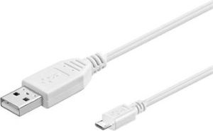 Obrázok pre výrobcu PremiumCord Kabel micro USB 2.0, A-B 2m, bílá