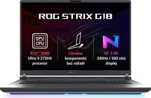 Obrázok pre výrobcu ASUS ROG Strix G18 G815LW /U9-275HX/18" 2560x1600/32GB/ 1TB/RTX 5080/bez OS/Gray