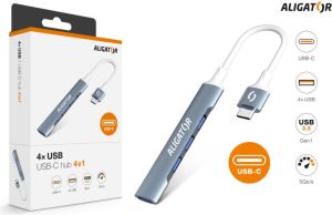 Obrázok pre výrobcu Aligator Hub USB-C / 4x USB