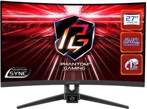 Obrázok pre výrobcu Phantom Gaming by Asrock monitor PG27F15RS1A prohnutý 27" / VA / 1920x1080 /240Hz/ 300cd/m2 /1ms/DP/2x HDMI/repro/VESA