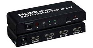Obrázok pre výrobcu PremiumCord HDMI switch 2:2, 3D,1080p,dálkové ovl.