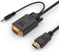 Obrázok pre výrobcu Gembird kabel HDMI - VGA+ mini Jack, 3m, černá