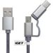 Obrázok pre výrobcu iGET G2V1 - USB kabel Micro USB/ USB - C dlouhý pro veškeré mobilní telefony, včetně odolných