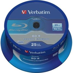 Obrázok pre výrobcu Verbatim Blu-ray BD-R DataLife [ Spindle 25 | 25GB | 6x | WHITE BLUE SURFACE ]