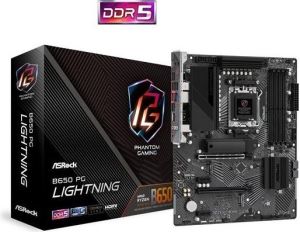 Obrázok pre výrobcu ASRock B650 PG Lightning / AMD B650 / AM5 / 4x DDR5 DIMM / 3x M.2 / HDMI / USB-C / ATX