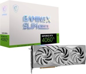 Obrázok pre výrobcu MSI GeForce RTX 4060 Ti GAMING X SLIM WHITE 16G, 16G GDDR6, 3xDP, 1xHDMI