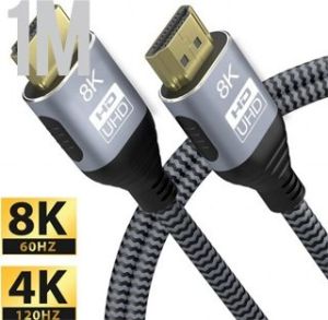 Obrázok pre výrobcu GEMBIRD Kábel HDMI 2.1 M/M 1m, 8K Ultra High Plus