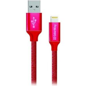 Obrázok pre výrobcu Colorway Datový Kabel USB-Apple Lightning/ 2.1A/ 1m/ Červený