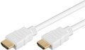 Obrázok pre výrobcu PremiumCord HDMI High Speed + Ethernet kabel,bílý, zlacené konektory, 1,5m