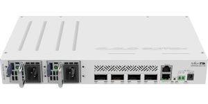 Obrázok pre výrobcu Mikrotik Cloud Switch CRS504-4XQ-IN, 650 MHz CPU, 64 MB RAM, 1x LAN, 4x QSFP28, 2x PSU, L5