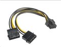 Obrázok pre výrobcu AKASA redukce 4pin Molex na 8pin PCIe / AK-CBPW20-15 / 15cm