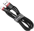 Obrázok pre výrobcu Baseus Cafule Nabíjací/dátový kábel USB na Lightning 1,5 A 2m, červeno-čierny
