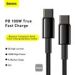 Obrázok pre výrobcu Baseus datový kabel Tungsten Gold USB-C/USB-C 2m 100W černý
