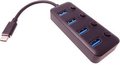 Obrázok pre výrobcu PremiumCord 5G SuperSpeed USB Hub Type C na 4x USB 3.1 A Gen1, vypínače portů