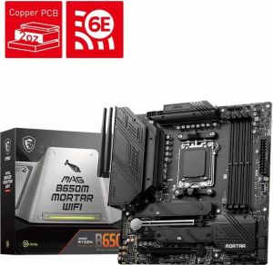 Obrázok pre výrobcu MSI MB Sc AM5 MAG B650M MORTAR WIFI, AMD B650, 4xDDR5, 1xDP, 1xHDMI, WI-FI, mATX