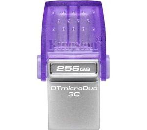 Obrázok pre výrobcu Kingston DataTraveler MicroDuo 3C 256GB /200MBps/USB 3.2/USB-A + USB-C/Fialová