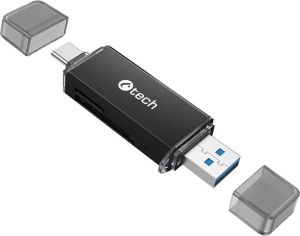 Obrázok pre výrobcu Čtečka karet C-tech UCR-02-AL, USB 3.0 TYPE A/ TYPE C, SD/micro SD