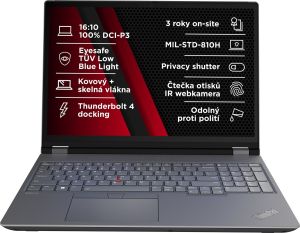 Obrázok pre výrobcu Lenovo ThinkPad P P16 Gen 2 /i7-14700HX/16" 4K/T/32GB/ 1TB SSD/RTX 3500A/W11P/Black/3R