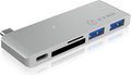 Obrázok pre výrobcu Icy Box Docking Station for notebook USB Type-C, SD and microSD reader, Silver