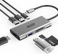 Obrázok pre výrobcu Acer 7v1 docking station/dongle USB-C, 3×USB 3.2, 1×HDMI 4K, 1×TYPE C Power Delivery (100W), 1× čtečka SD/TF