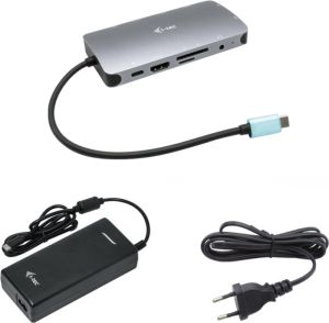 Obrázok pre výrobcu i-tec dokovací stanice USB-C Metal Nano Dock/ 3x USB 3.1/ 2x USB-C/ DP/ HDMI/ VGA/ LAN/ SD/ PD 100W + zdroj 112W