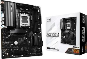 Obrázok pre výrobcu ASRock B850 Pro-A / AMD B850 / AM5 / 4x DDR5 DIMM / 4x M.2 / HDMI / USB-C / ATX