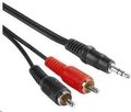 Obrázok pre výrobcu PremiumCord Kabel audio 3,5mm Jack - 2x Cinch 2m (M/M, stereo)