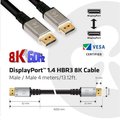 Obrázok pre výrobcu Club3D Kabel certifikovaný DisplayPort 1.4, HBR3, 8K60Hz (M/M), stříbrné koncovky, 4m, 24 AWG