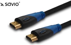 Obrázok pre výrobcu SAVIO CL-02 Kábel HDMI v1.4 Ethernet 3D Dolby TrueHD 24k gold Nylon 1.5m