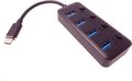 Obrázok pre výrobcu PremiumCord 5G SuperSpeed USB Hub Type C na 4x USB 3.1 A Gen1, vypínače portů