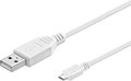 Obrázok pre výrobcu PremiumCord Kabel micro USB 2.0, A-B 20cm, bílá