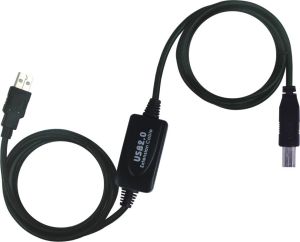 Obrázok pre výrobcu PremiumCord USB 2.0 repeater a propojovací kabel A/M-B/M 20m