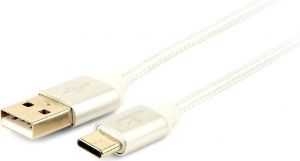 Obrázok pre výrobcu GEMBIRD Opletaný USB-C - USB 2.0, M/M, 1,8 m, stříbrný