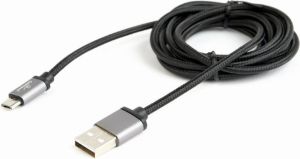 Obrázok pre výrobcu GEMBIRD Opletaný MicroUSB - USB 2.0, M/M, 1,8 m, černý