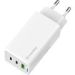Obrázok pre výrobcu COLORWAY 2x USB-C, 1x USB-A/ síťová nabíječka/ GaN/ PD/ PPS/ 65W/ Včetně 2x kabelů, USB-C-USB-C, USB-C-Lightning/ Bílá