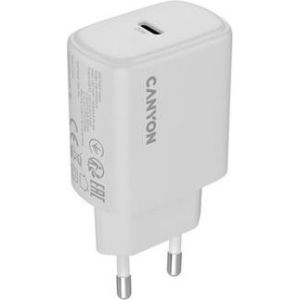 Obrázok pre výrobcu Canyon OnCharge 200, univerzálna nabíjačka do steny, 1x USB-C, PD 20W, biela