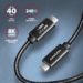 Obrázok pre výrobcu AXAGON BUCM4X-CM10AB NewGEN+ kabel USB-C <-> USB-C, 1m, USB4 Gen 3×2, PD 240W 5A, 8K HD, ALU, oplet