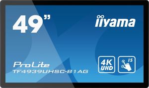 Obrázok pre výrobcu 49" iiyama TF4939UHSC-B1AG: IPS, 4K, capacitive, 15P, 500cd/m2, VGA, HDMI, DP, 24/7, IP54, černý