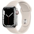 Obrázok pre výrobcu Apple Watch S7 Cell, 45mm Silver/Steel Case/Starlight SB