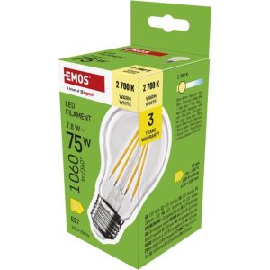 Obrázok pre výrobcu EMOS LED FLM A60 7,8W(75W) 1 060lm E27 WW