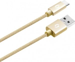 Obrázok pre výrobcu ALIGATOR PREMIUM Datový kabel 2A, USB-C zlatý